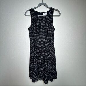 Elle Monochrome Circle Pattern Dress